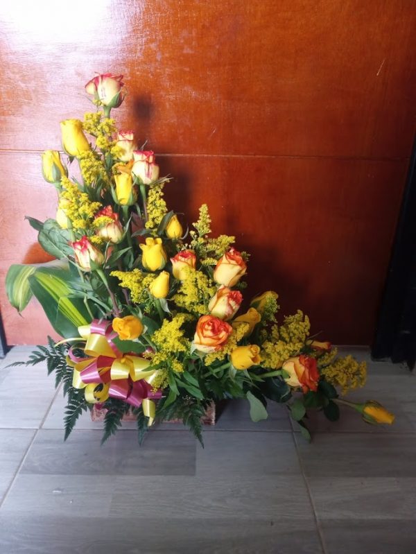 25 rosas y solidago R61
